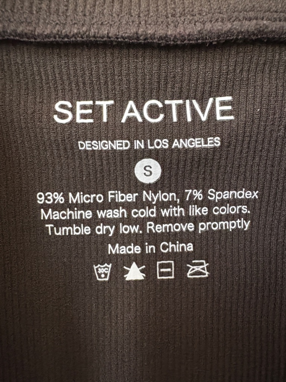 SET Active Sculptflex Jacket Ribbed in Espresso Brown Zip Front Cropped Size S - Picture 2 of 7